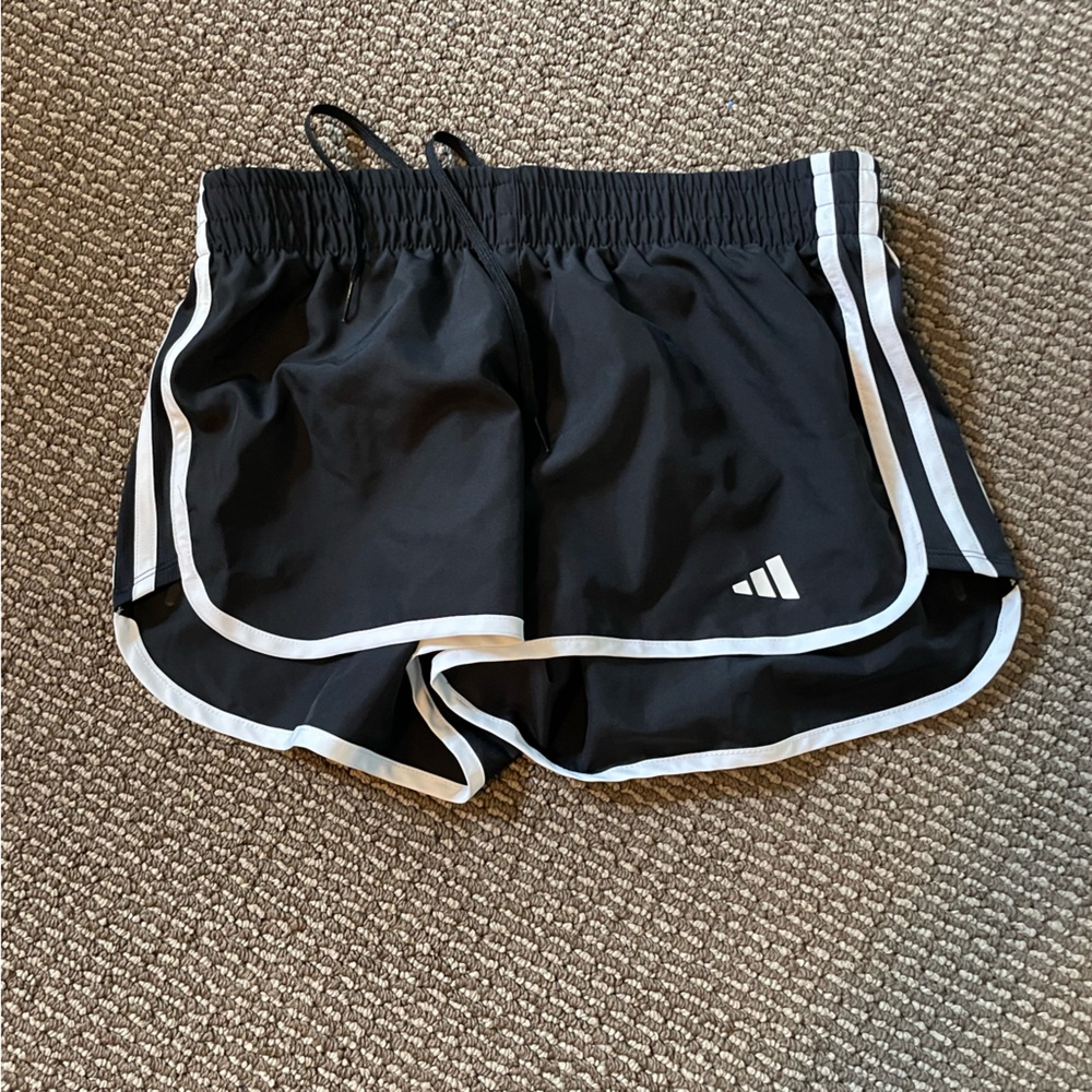 Black Adidas running shorts women’s size medium